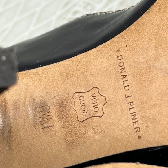 Donald J Pliner Nika High Heel Sandal Open Toe Slingback Black Women's 6.5 - Picture 11 of 12